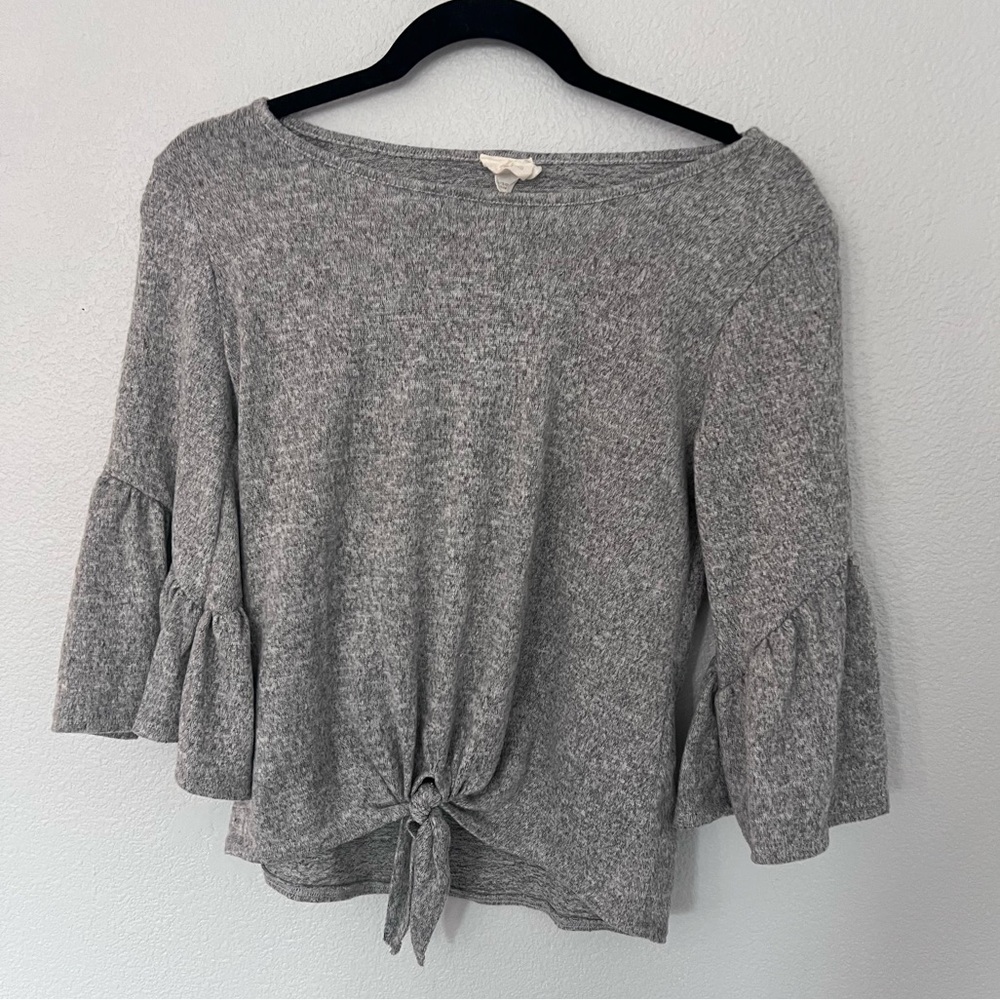 Caution to the Wind Gray Blouse Size Small